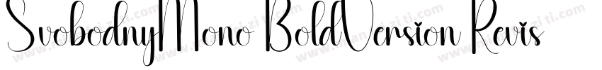 SvobodnyMono BoldVersion Revision字体转换